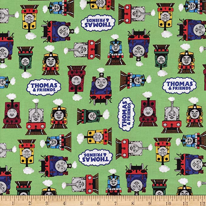All Aboard With Thomas & Friends Friends Green Cotton Fabric