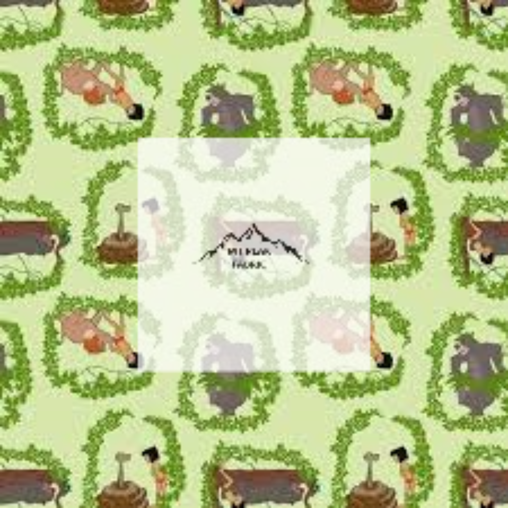 Great for any fan of the classic Disney The Jungle Book. This 100% cotton fabric is perfect for quilting, apparel, and many other sewing or crafting projects. This print features Mowgli, Baloo, and Kaa on a green background. Sold by the yard and half yard increments.
