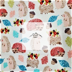 Great for any fan of Hedgehogs. This 100% flannel/cotton fabric is perfect for quilting, apparel, and many other sewing or crafting projects. This print features colorful sketched hedgehogs on a white background. Sold by the yard and half yard increments.