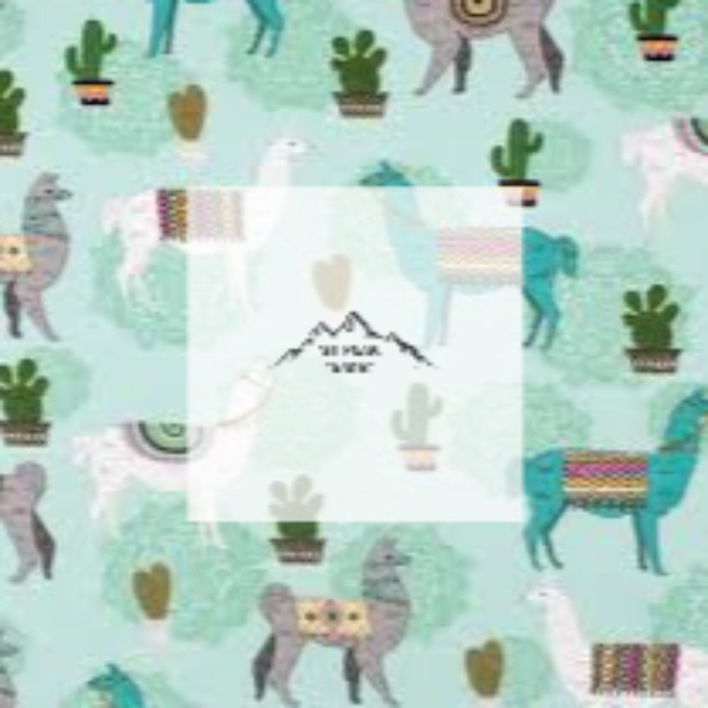 Great for anyone who loves llamas. This 100% flannel/cotton fabric is perfect for quilting, apparel, and many other sewing or crafting projects. This print features llamas and cactuses on a blue background. Sold by the yard and half yard increments.