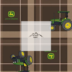 Great for anyone who loves tractors. This 100% cotton fabric is perfect for quilting, apparel, and many other sewing or crafting projects. This print features tractors on brown and white plaid background. Sold by the yard and half yard increments.