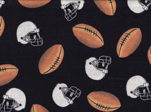 Load image into Gallery viewer, Handmade Blanket, Burp Rag/ Security Blanket, and Bib Football
