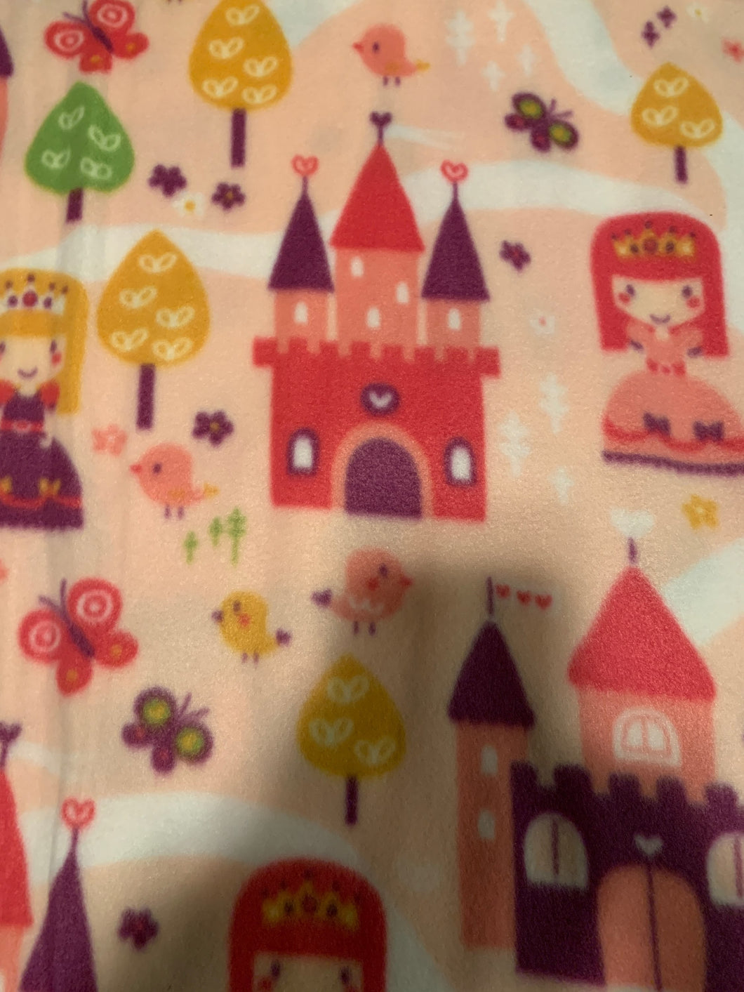 Princesses Castles Fleece Fabric