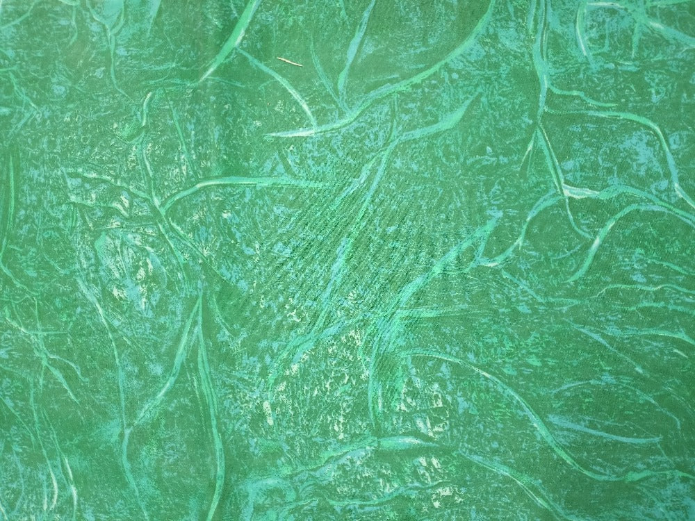 Textured Green Marble Cotton Fabric