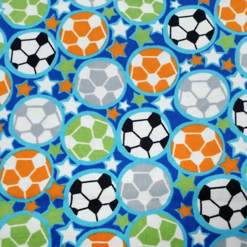 Soccer Flannel Fabric