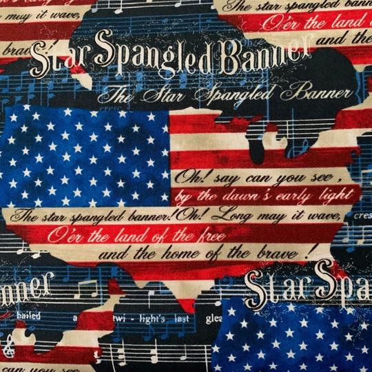Patriotic Star Spangled Banner Cotton Fabric