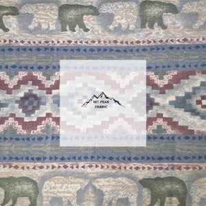 Western Bear Flannel Fabric