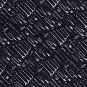 American Muscle Tools Black Cotton Fabric