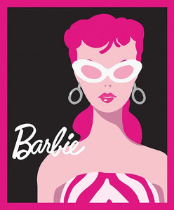 Barbie Black 36"x43.5" Panel Fabric