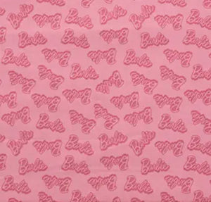 Barbie Words Pink Cotton Fabric