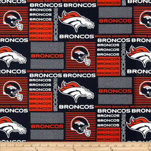 Broncos Patch Cotton Fabric