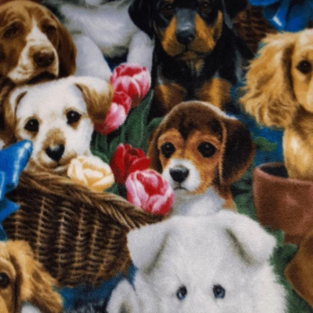 Puppies Fleece Fabric