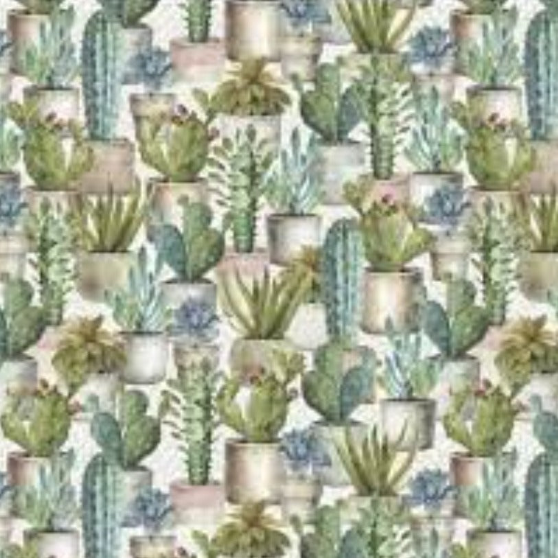 Cactus Packed Cotton Fabric