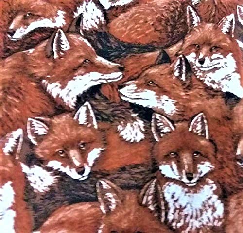 Fox Packed Cotton Fabric