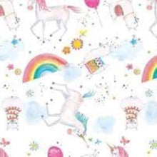 Load image into Gallery viewer, Handmade Blanket, Burp Rag/ Security Blanket, and Bib Unicorn Fantasy
