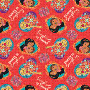 Elena of Avalor Family is Everything Peach Cotton Fabric