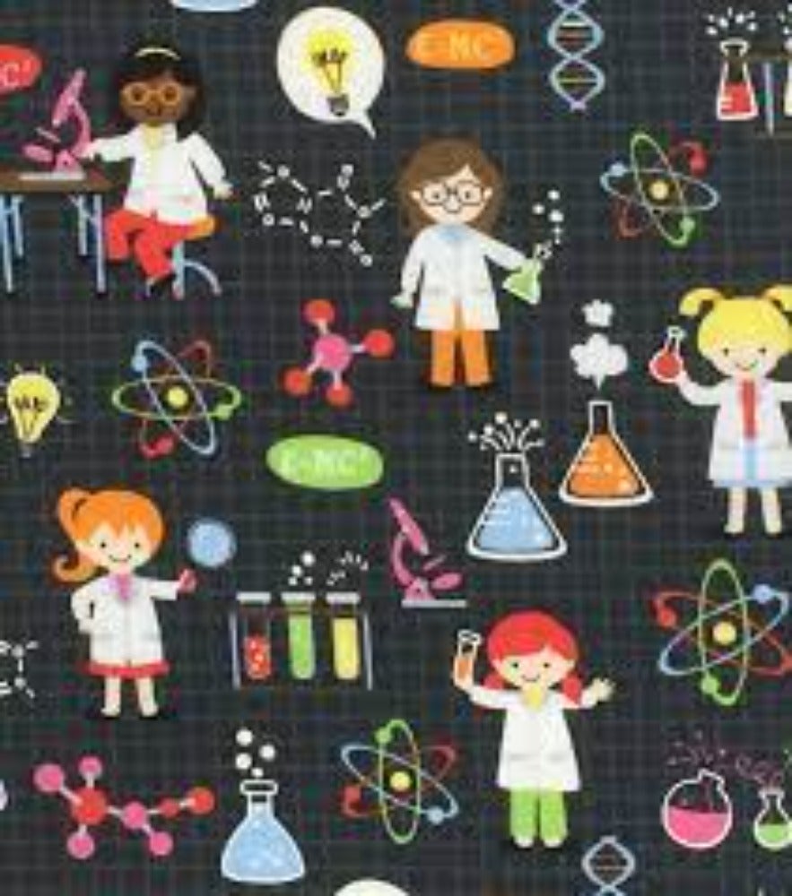 Science Girl Cotton Fabric