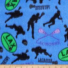 Lacrosse Blue Fleece Fabric