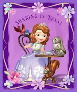 Sofia the First Sharing is Royal Panel Fabric