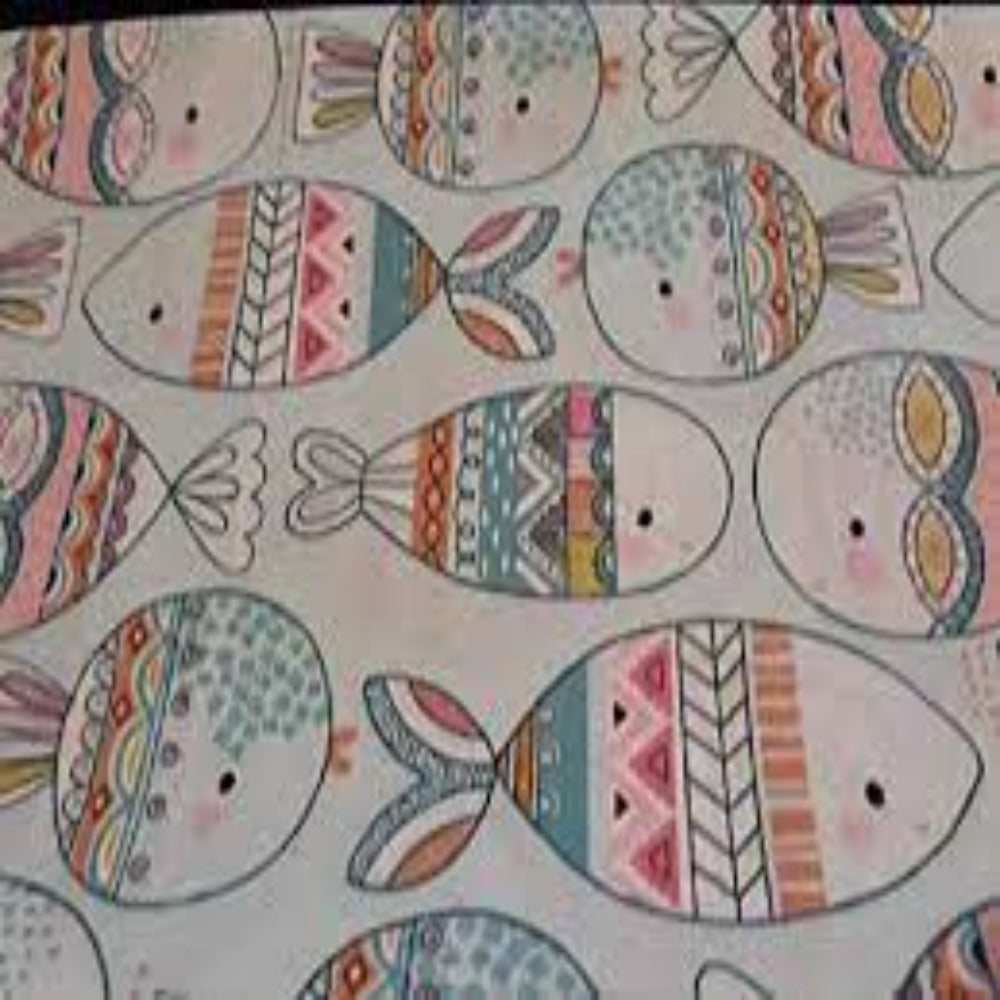 Fish Artistic Cotton Fabric
