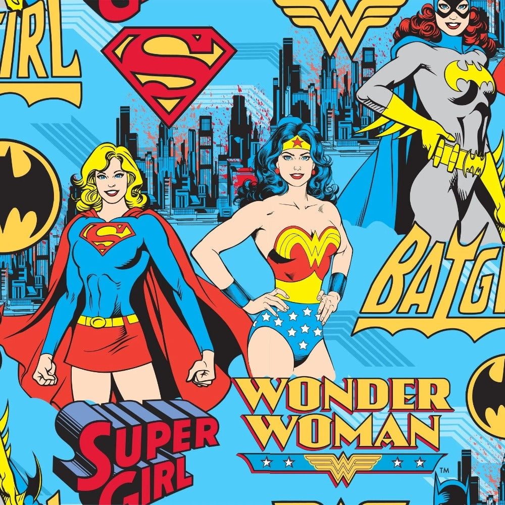 DC Comic Girl Power Cotton Fabric