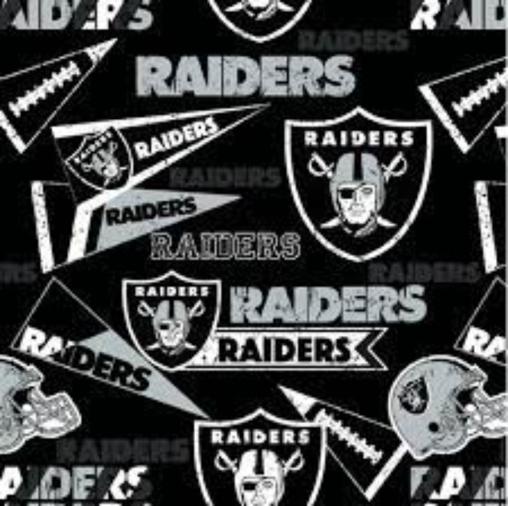 Raiders Flag Cotton Fabric