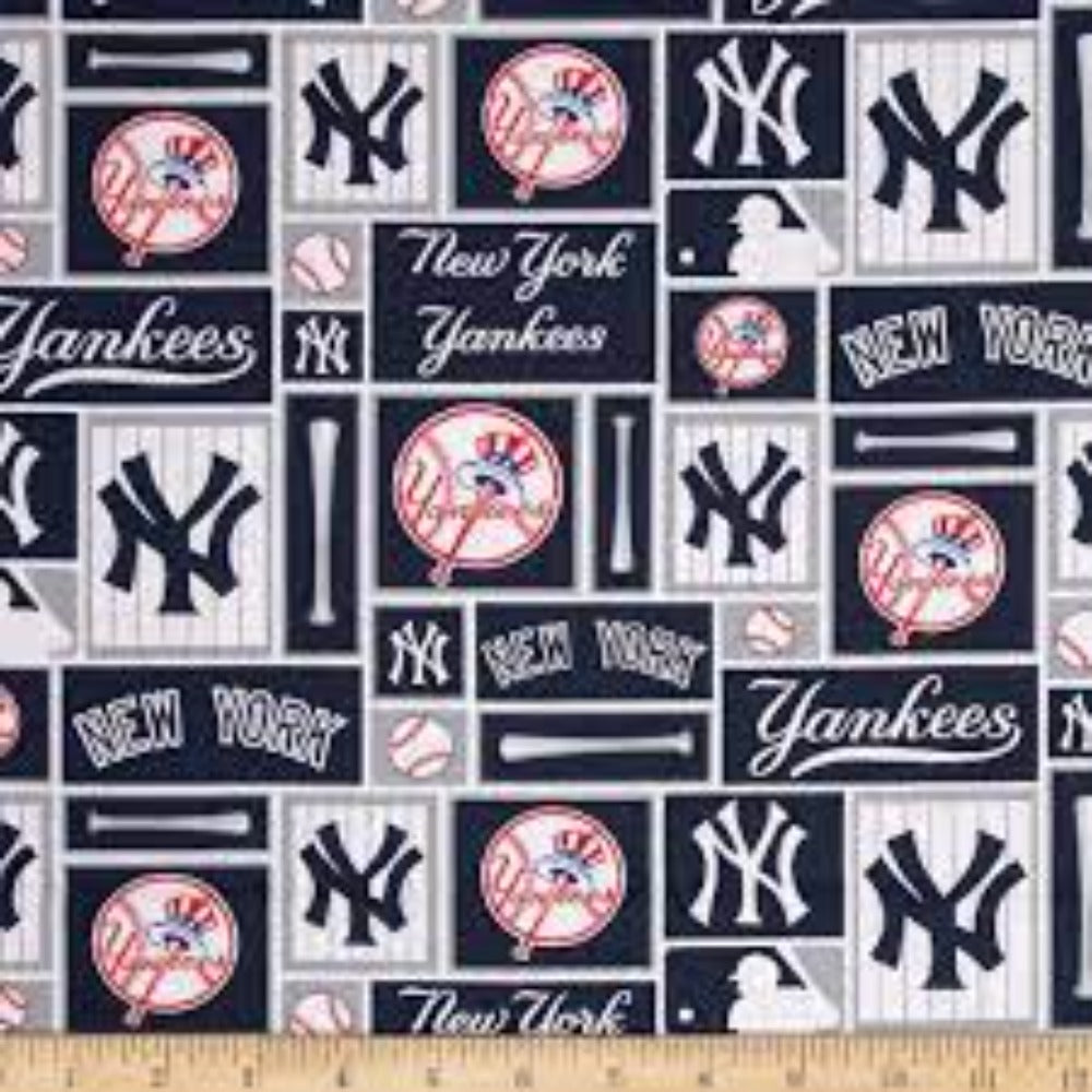 Yankees Patch Cotton Fabric