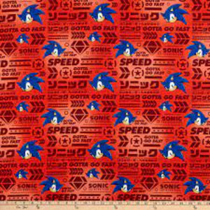 Sonic the Hedgehog Cotton Fabric