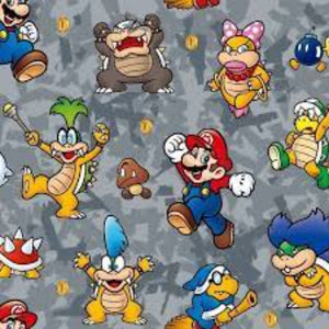 Super Mario Brothers and Friends Cotton Fabric