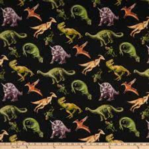 March of the Dinosaurs Cotton Fabric