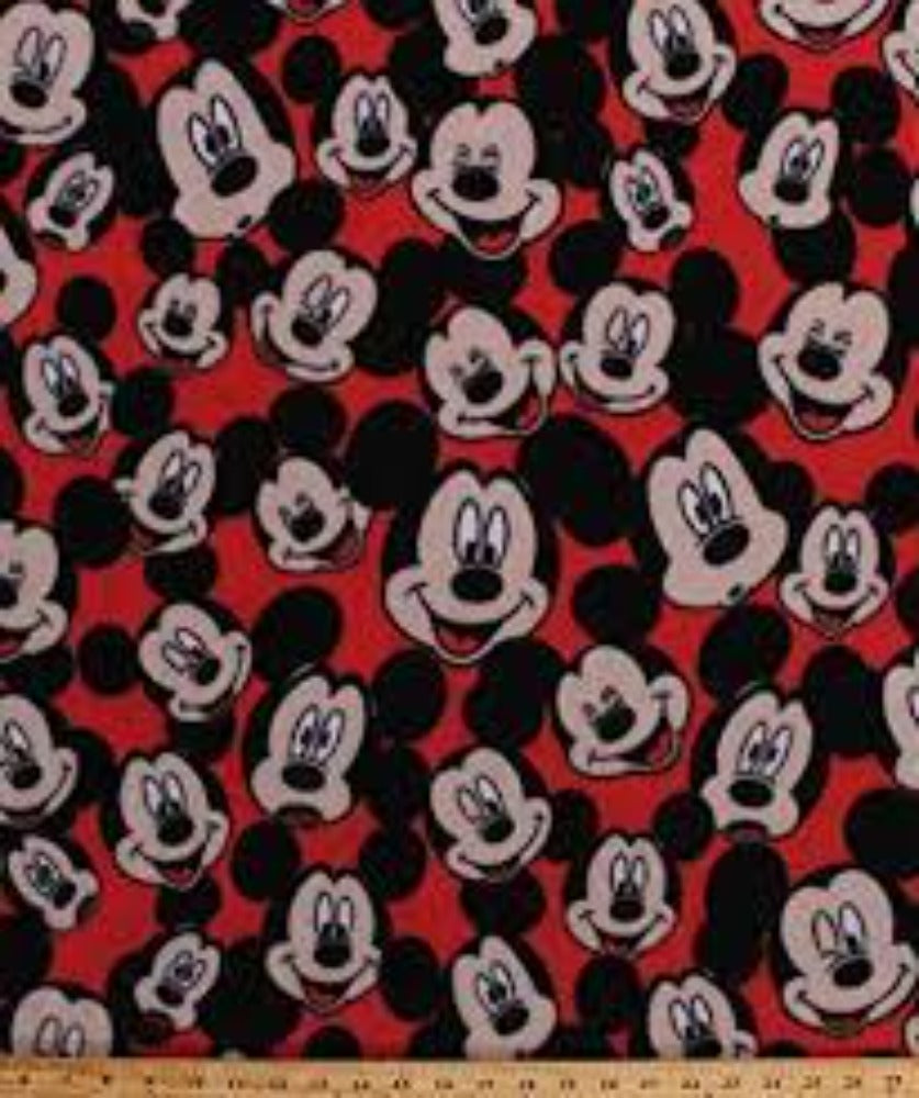 Mickey Mouse Head Toss Fleece Fabric