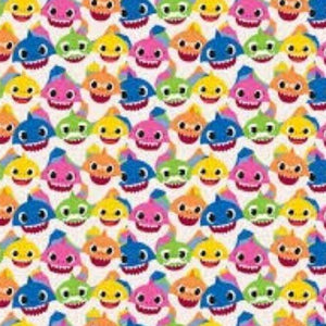 Baby Shark Family Packed Cotton Fabric
