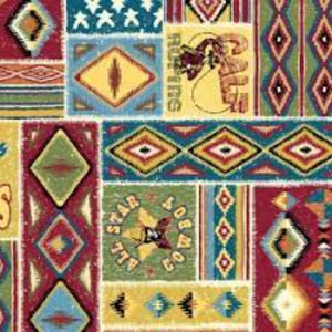 Southwestern Rodeo Patch Cotton Fabric