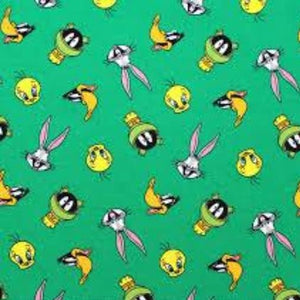 Looney Tunes Faces Flannel Fabric