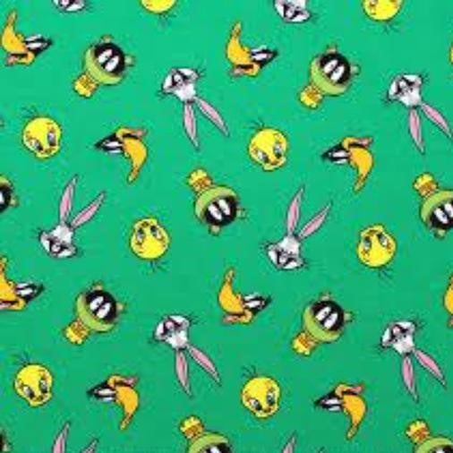 Looney Tunes Faces Flannel Fabric