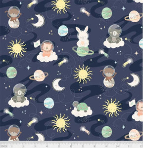 Star Bright Navy Cotton Fabric