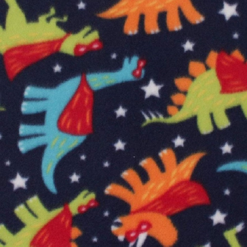 Super Hero Dinosaurs Fleece Fabric