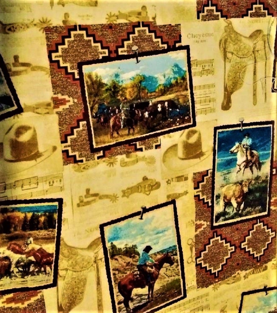 Western Pictures Cotton Fabric