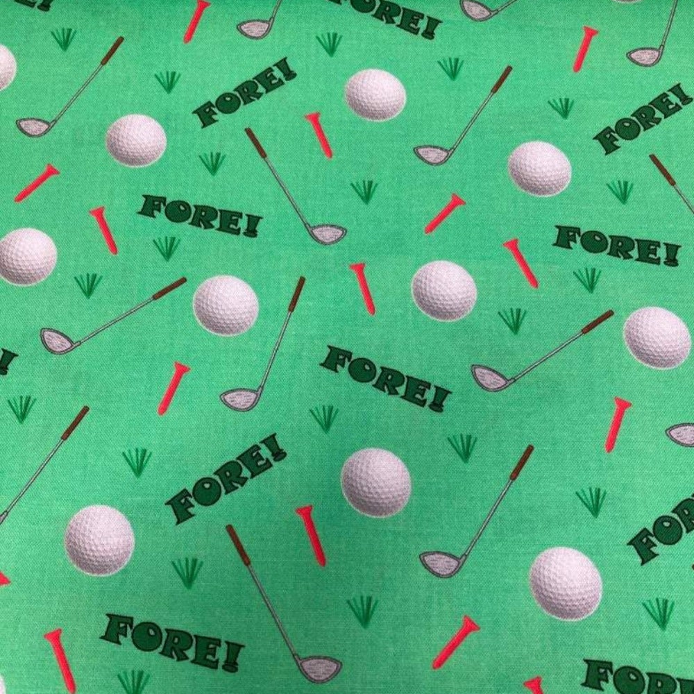 Golf Fore Cotton Fabric