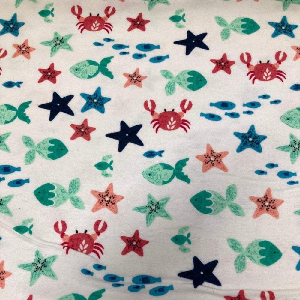 Sea Life Flannel Fabric