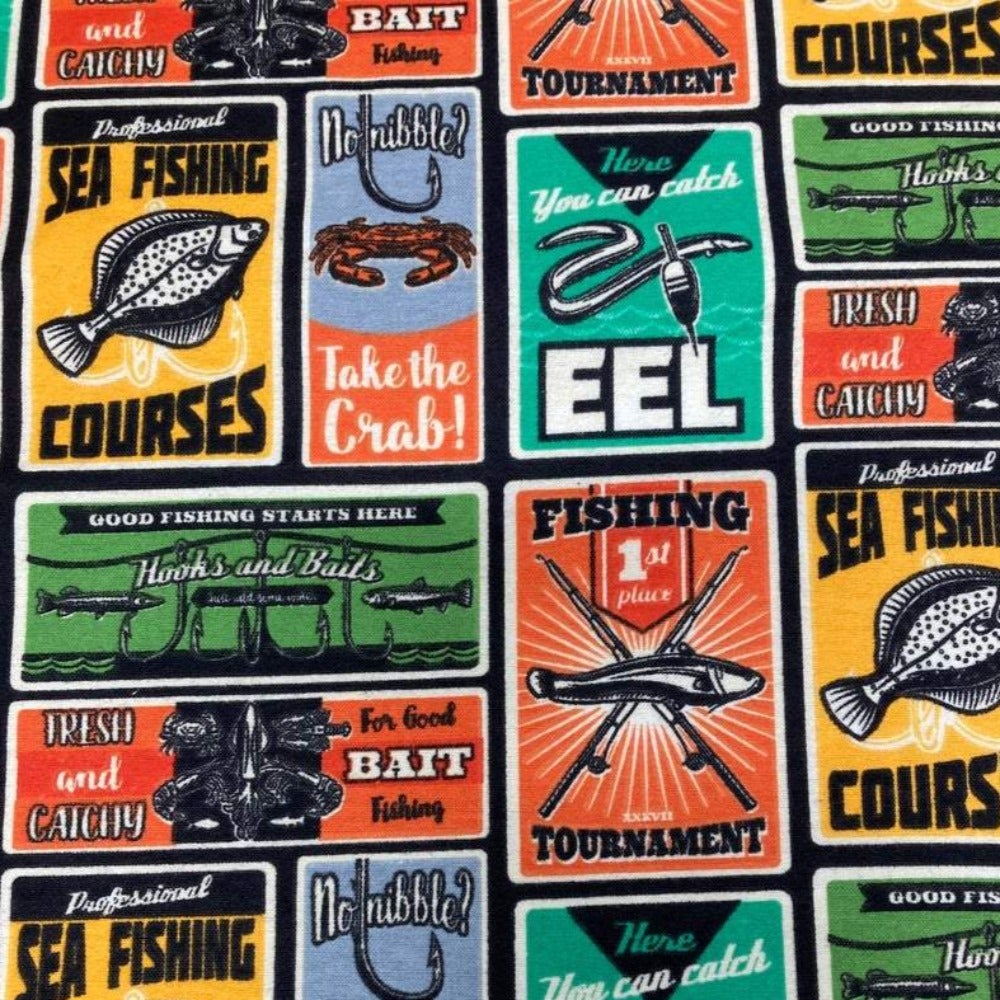 Fishing Flannel Fabric