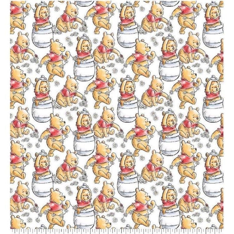 Winnie The Pooh “Pooh Playing” Cotton Fabric