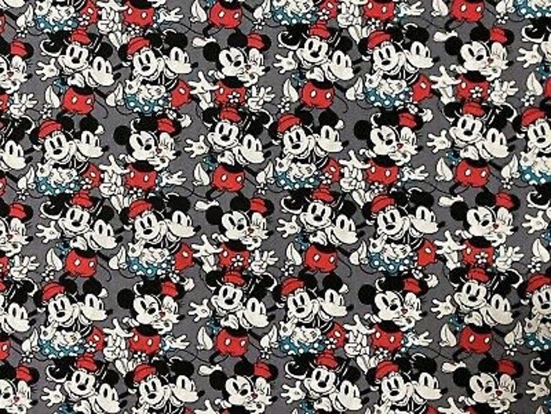 Disney Mickey Mouse “Vintage Love” Cotton Fabric