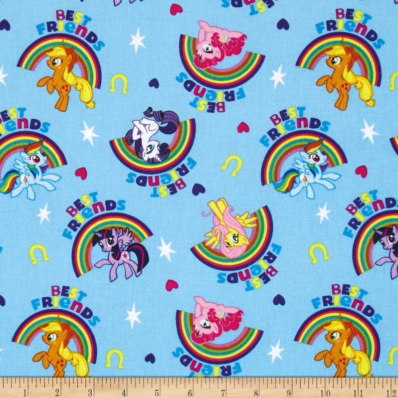 My Little Pony Rainbows Cotton Fabric