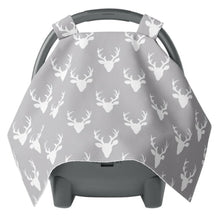 Load image into Gallery viewer, Canopy Car Seat Cover Minky Warm Baby Cover Gray Deer
