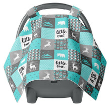 Load image into Gallery viewer, Canopy Car Seat Cover Minky Warm Baby Cover Wild Mountains

