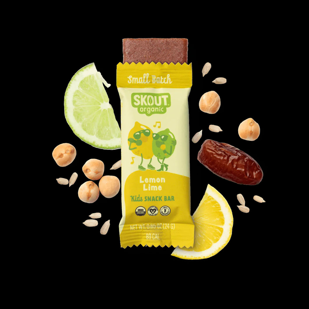 Skout Organic Lemon Lime Kids Bar 6 pack
