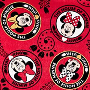 Minnie Mouse Red Fleece Fabric