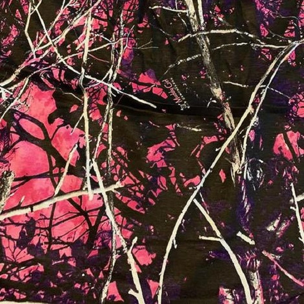 Muddy Girl Camo Pink Jersey Knit Fabric