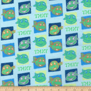 Teenage Mutant Ninja Turtles Squares Cotton Fabric
